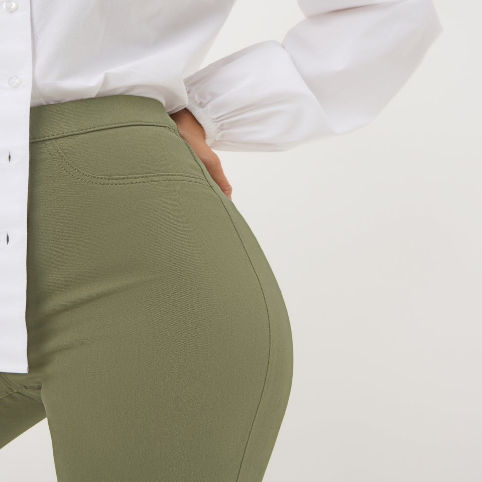 Khaki Twill Jeggings