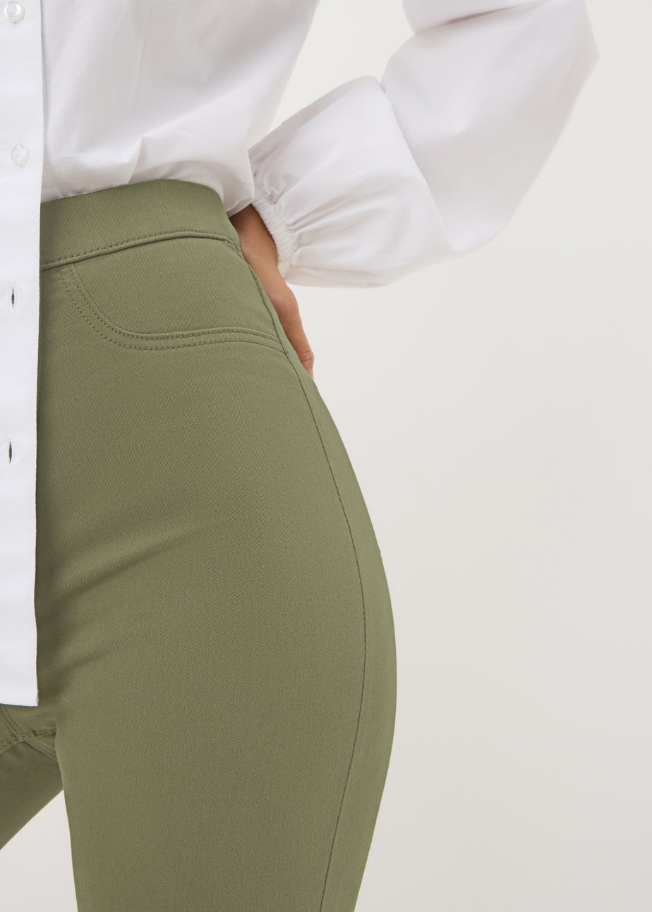 Khaki Twill Jeggings