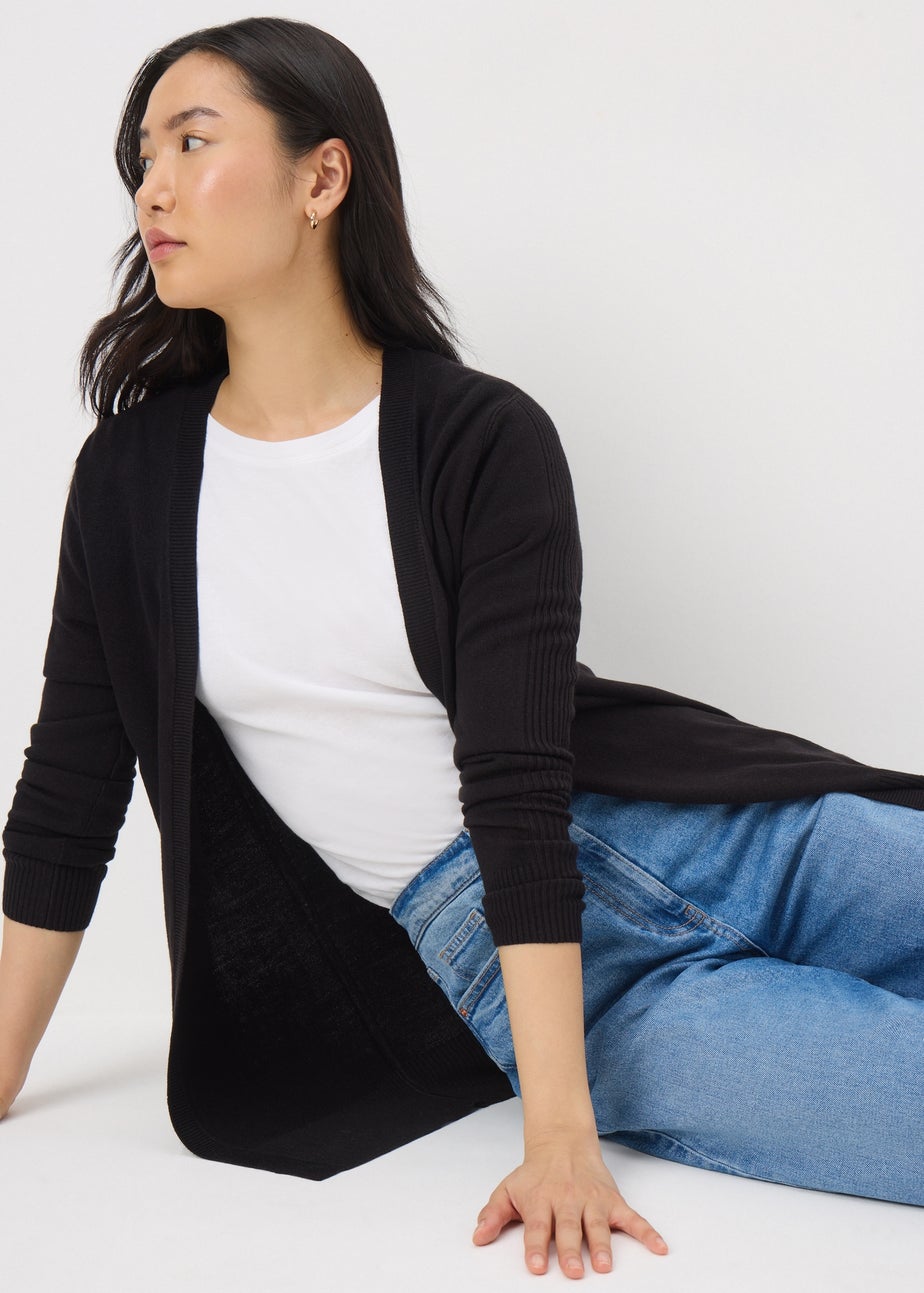 Black Longline Cardigan