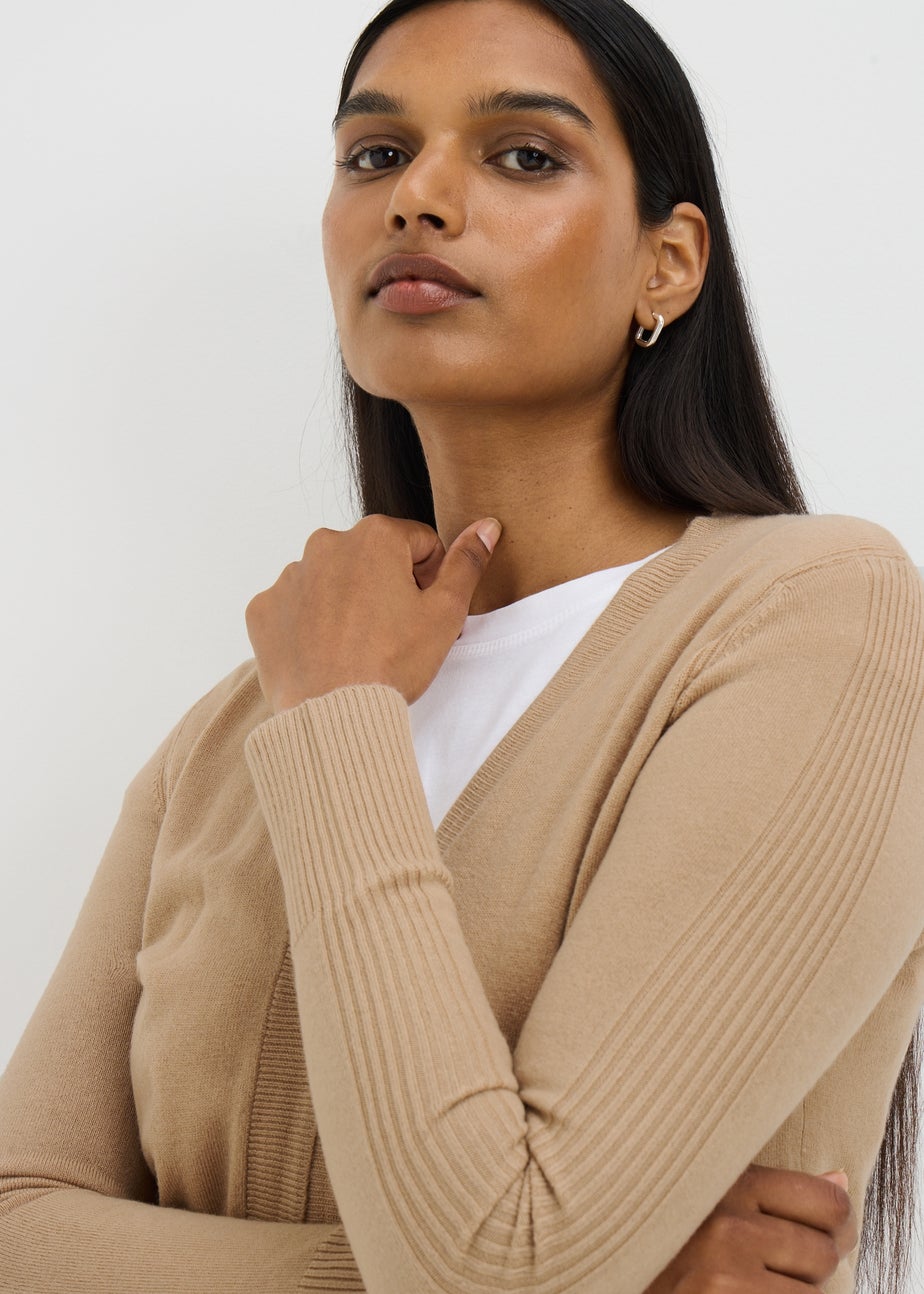 Beige Longline Cardigan
