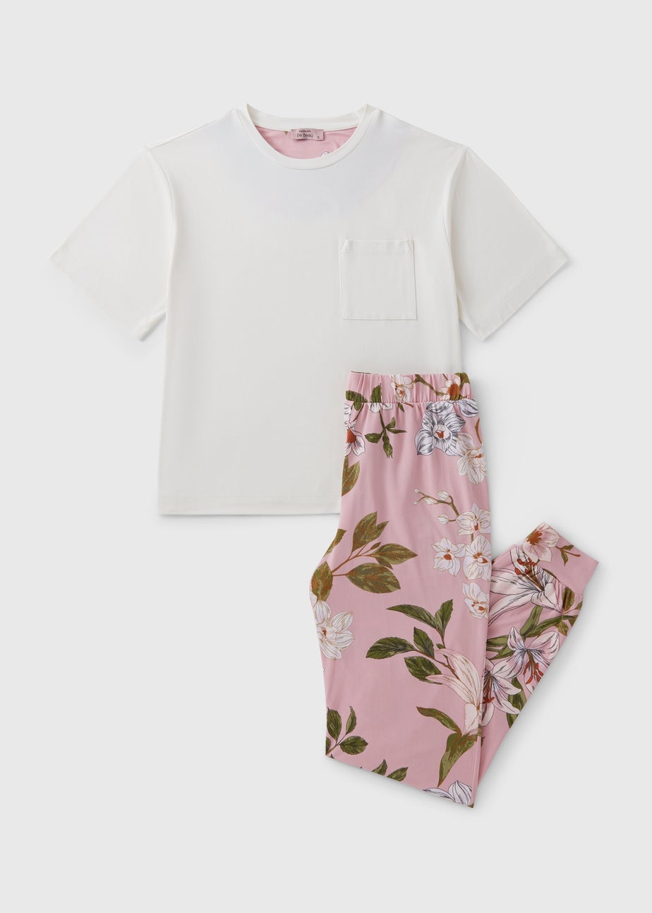 Pink Floral Long Pyjama Set