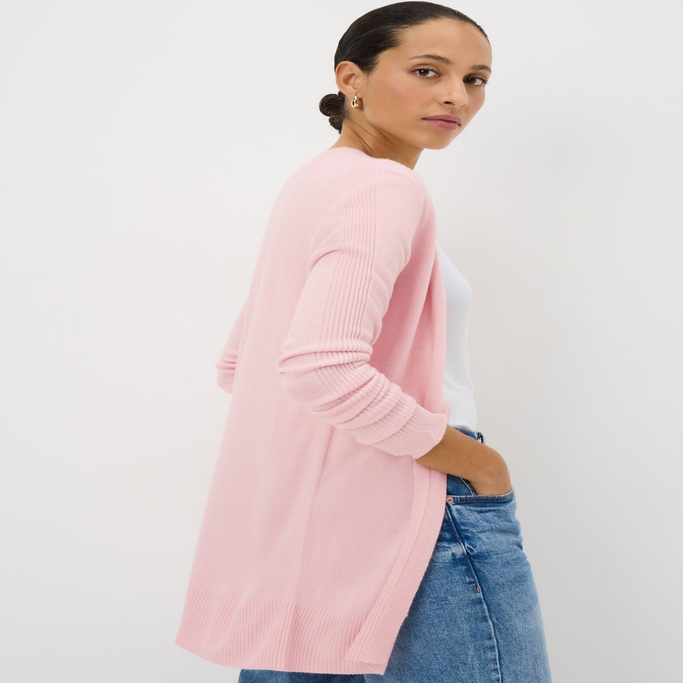 Pale Pink Longline Cardigan