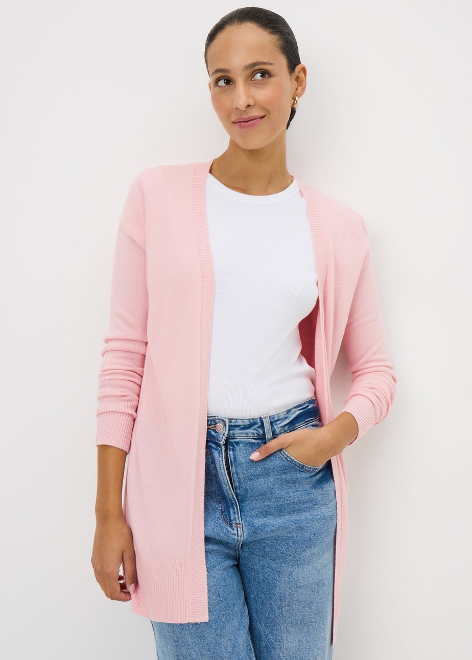Pale Pink Longline Cardigan