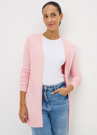 Pale Pink Longline Cardigan