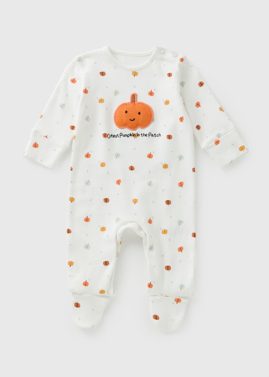 Baby Cream Cutest Pumpkin Sleepsuit (Newborn-23mths)