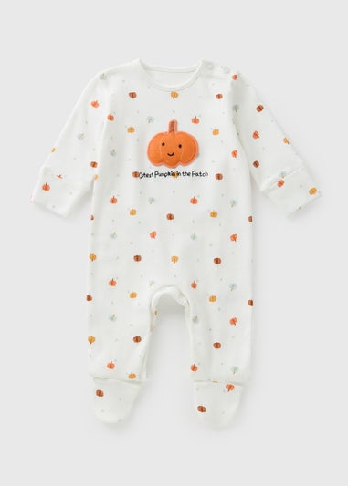 Baby Cream Cutest Pumpkin Sleepsuit (Newborn-23mths)