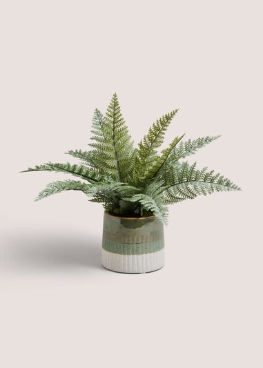 Green Reactive Glaze Plant