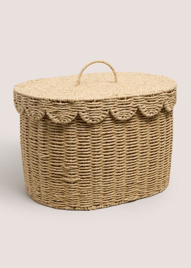Neutral Scallop Storage Basket