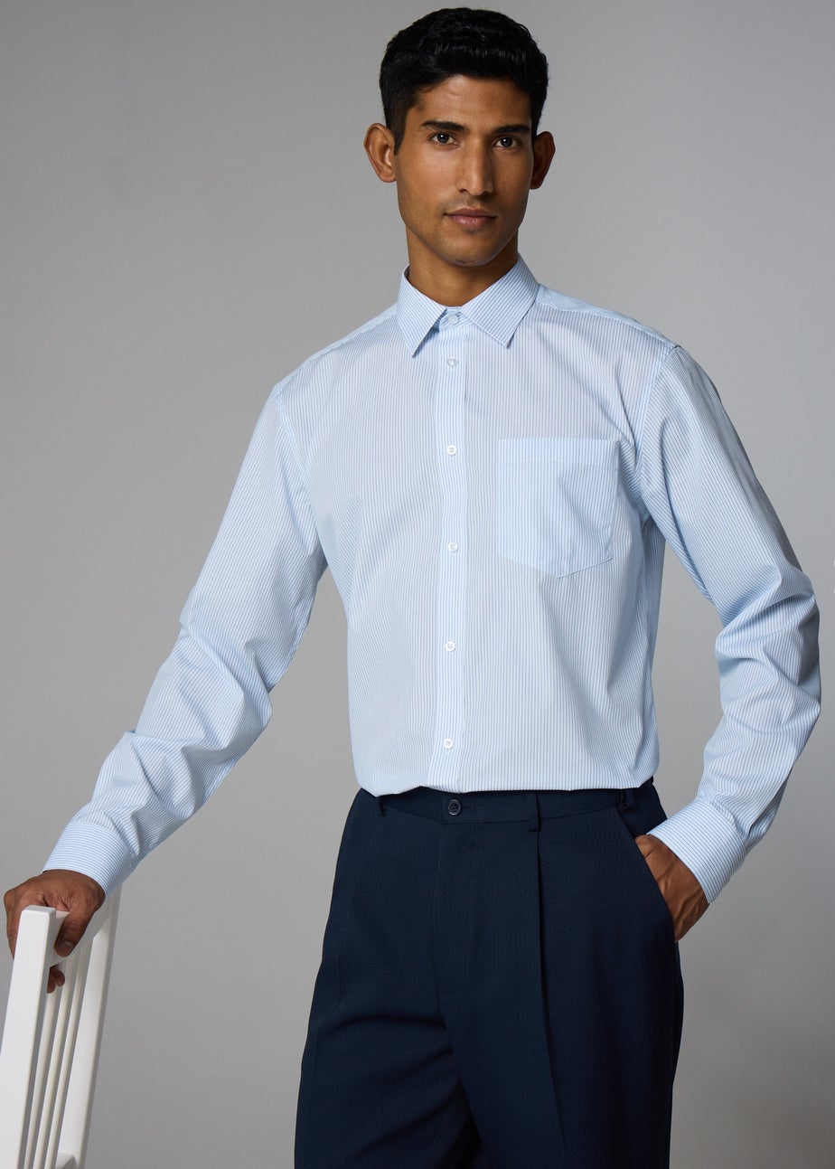 Taylor & Wright 3 Pack Blue Regular Easycare Shirts