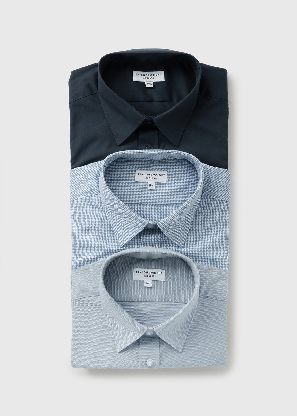 Taylor & Wright 3 Pack Navy Easycare Shirts