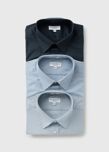 Taylor & Wright 3 Pack Navy Easycare Shirts