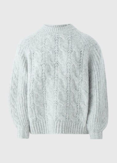Grey Cable Knit Jumper