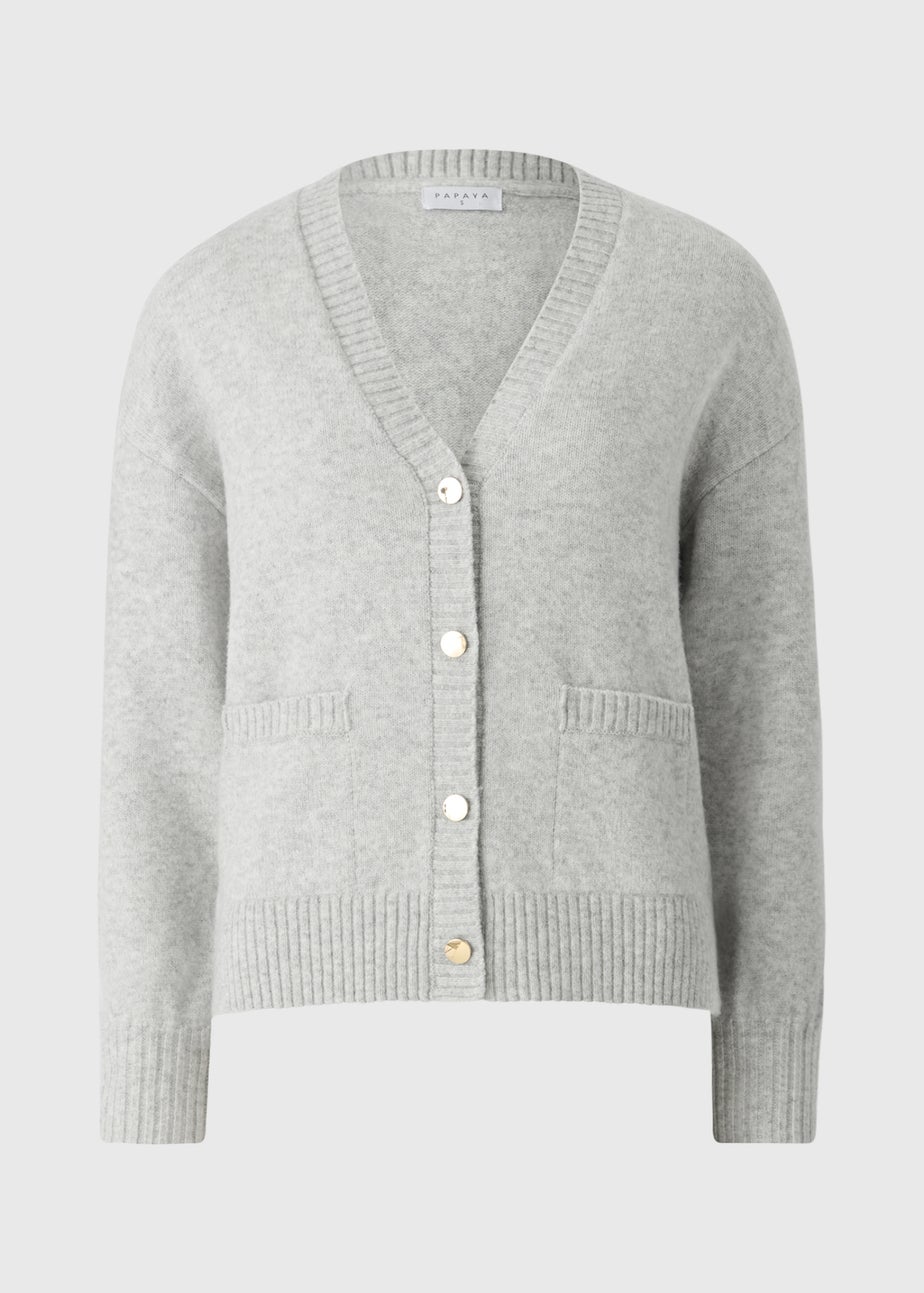 Grey Button Cardigan