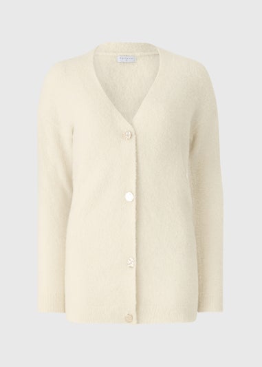 Cream Boucle Cardigan