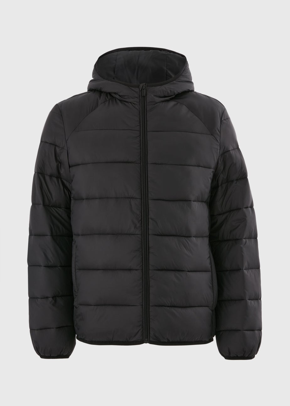 Black Hooded Puffer Coat
