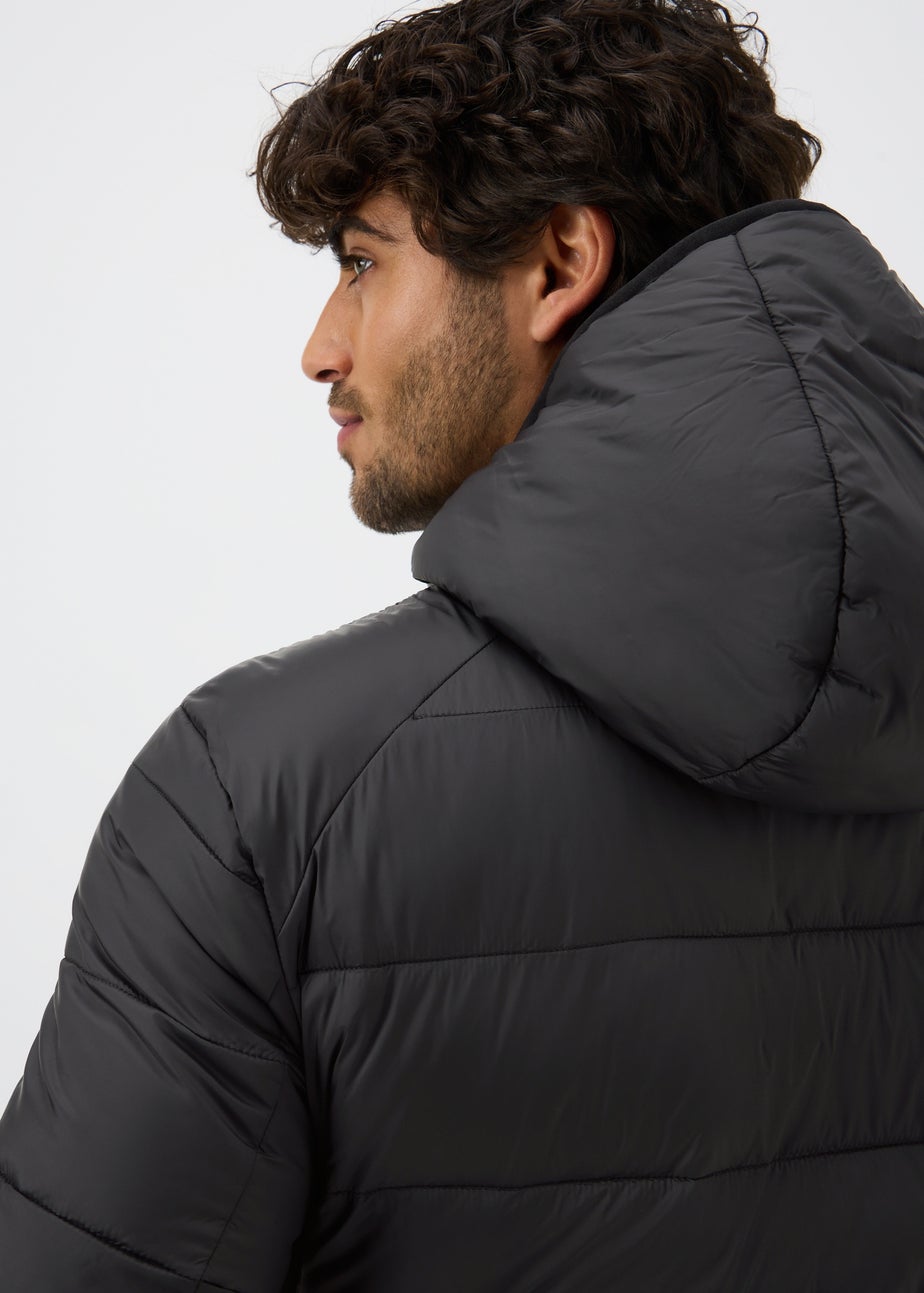 Black Hooded Puffer Coat
