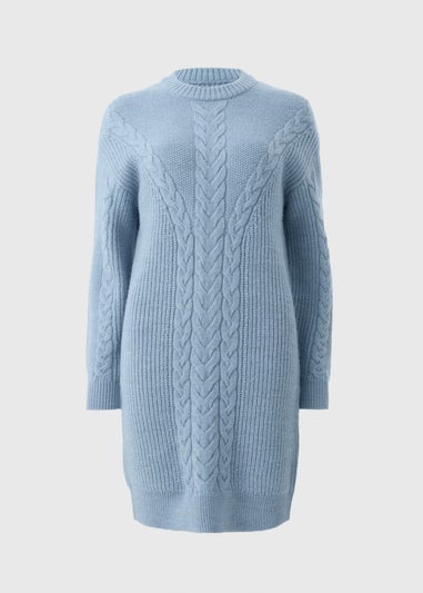 Denim Blue Cable Knit Dress