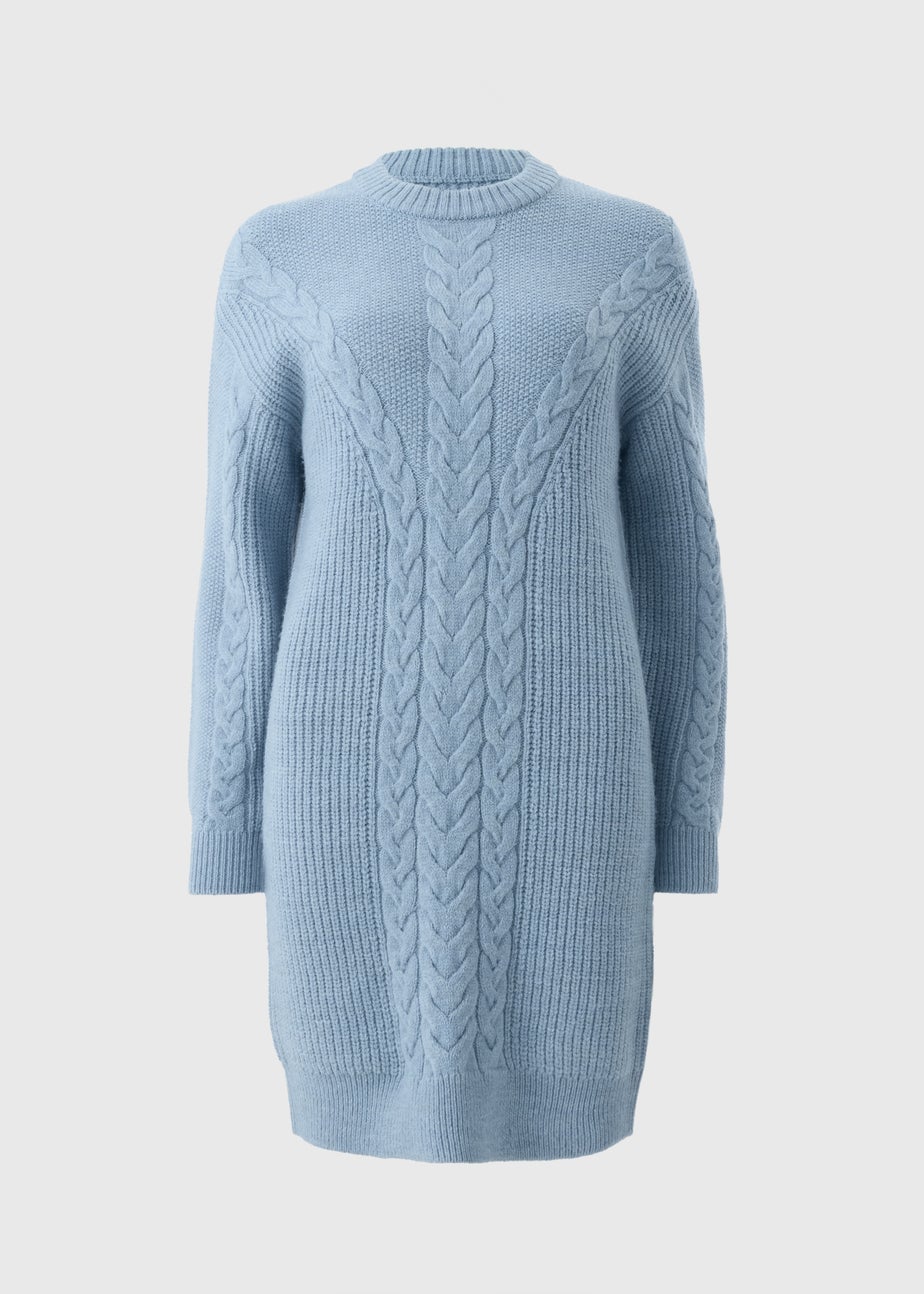 Denim Blue Cable Knit Dress