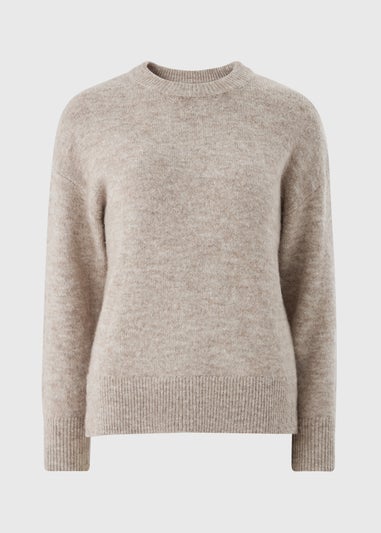Oatmeal Fluffy Oversized Jumper