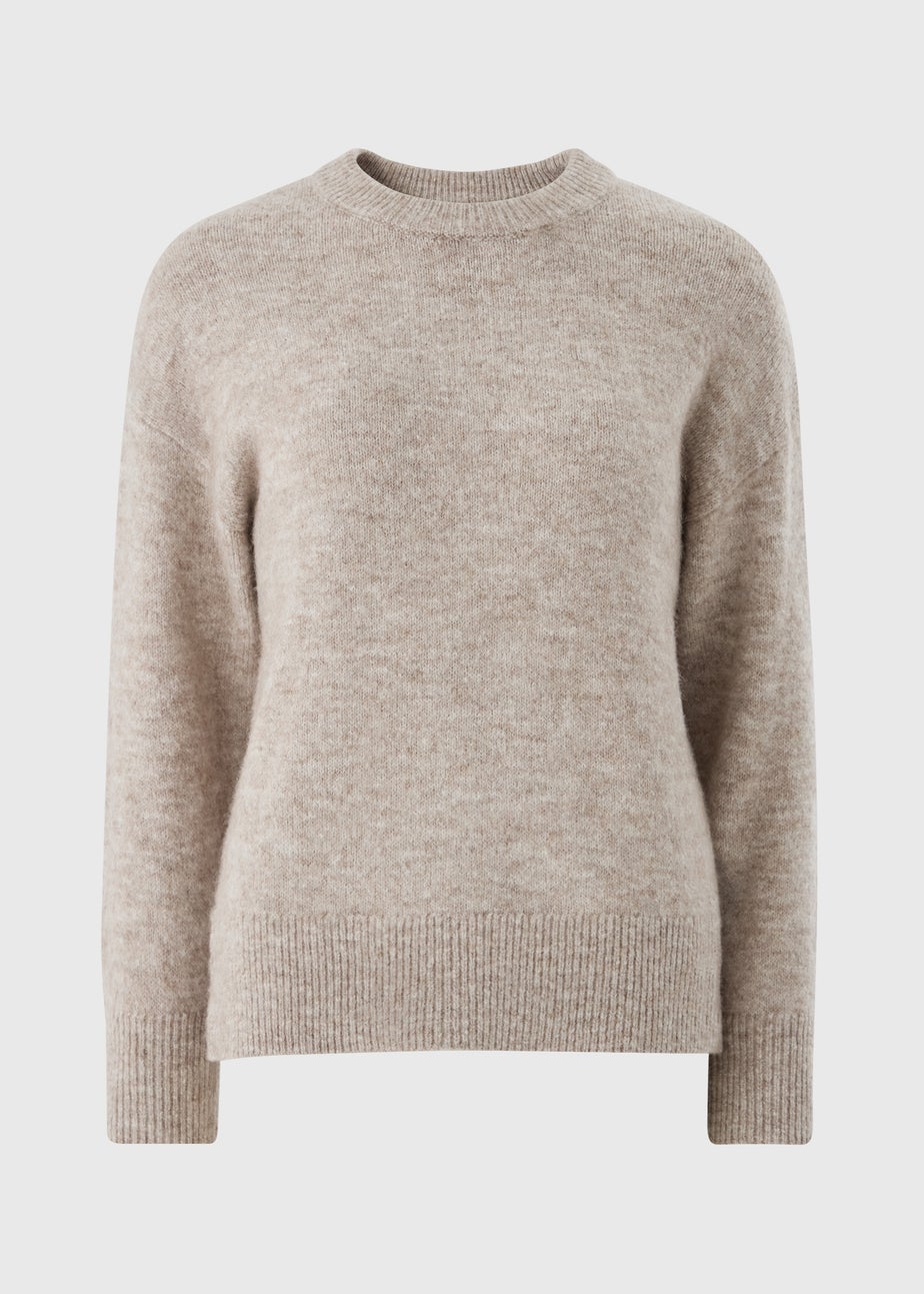Oatmeal Fluffy Oversized Jumper