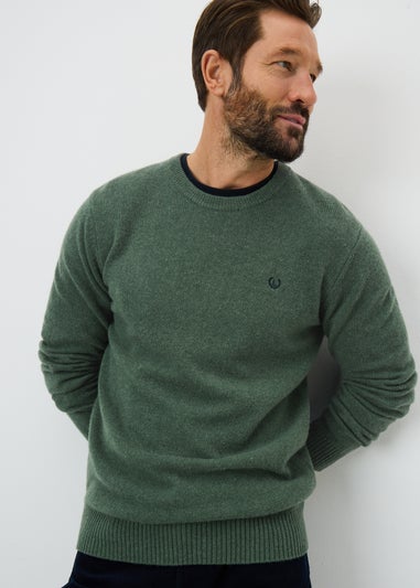 Lincoln Green Lambswool Crew Neck Jumper