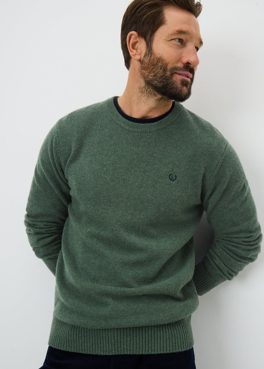 Lincoln Green Lambswool Crew Neck Jumper