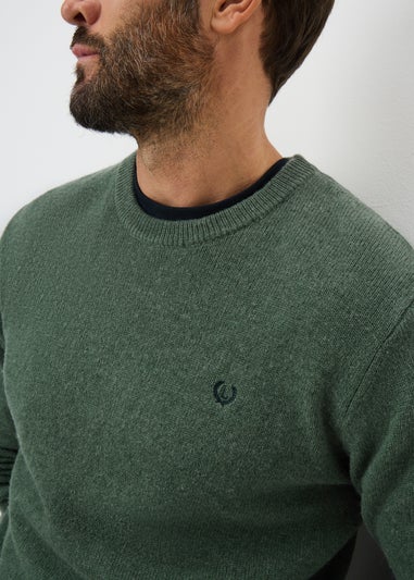 Lincoln Green Lambswool Crew Neck Jumper