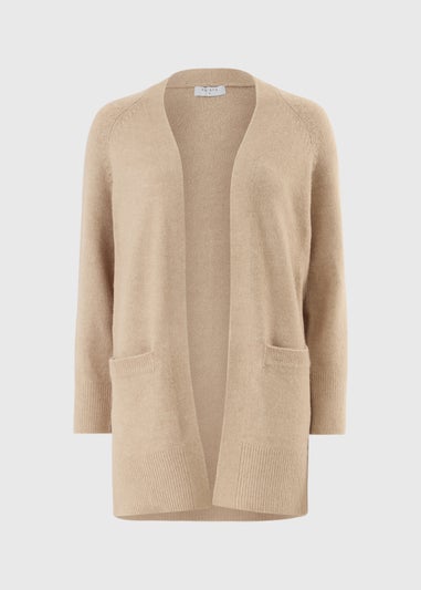 Oatmeal Statement Longline Cardigan