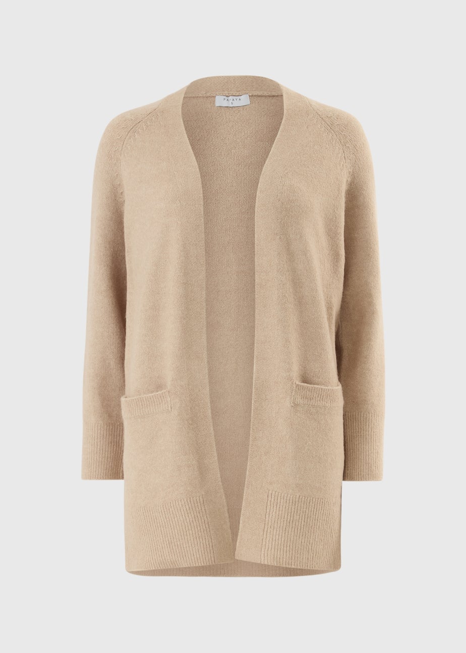 Oatmeal Statement Longline Cardigan