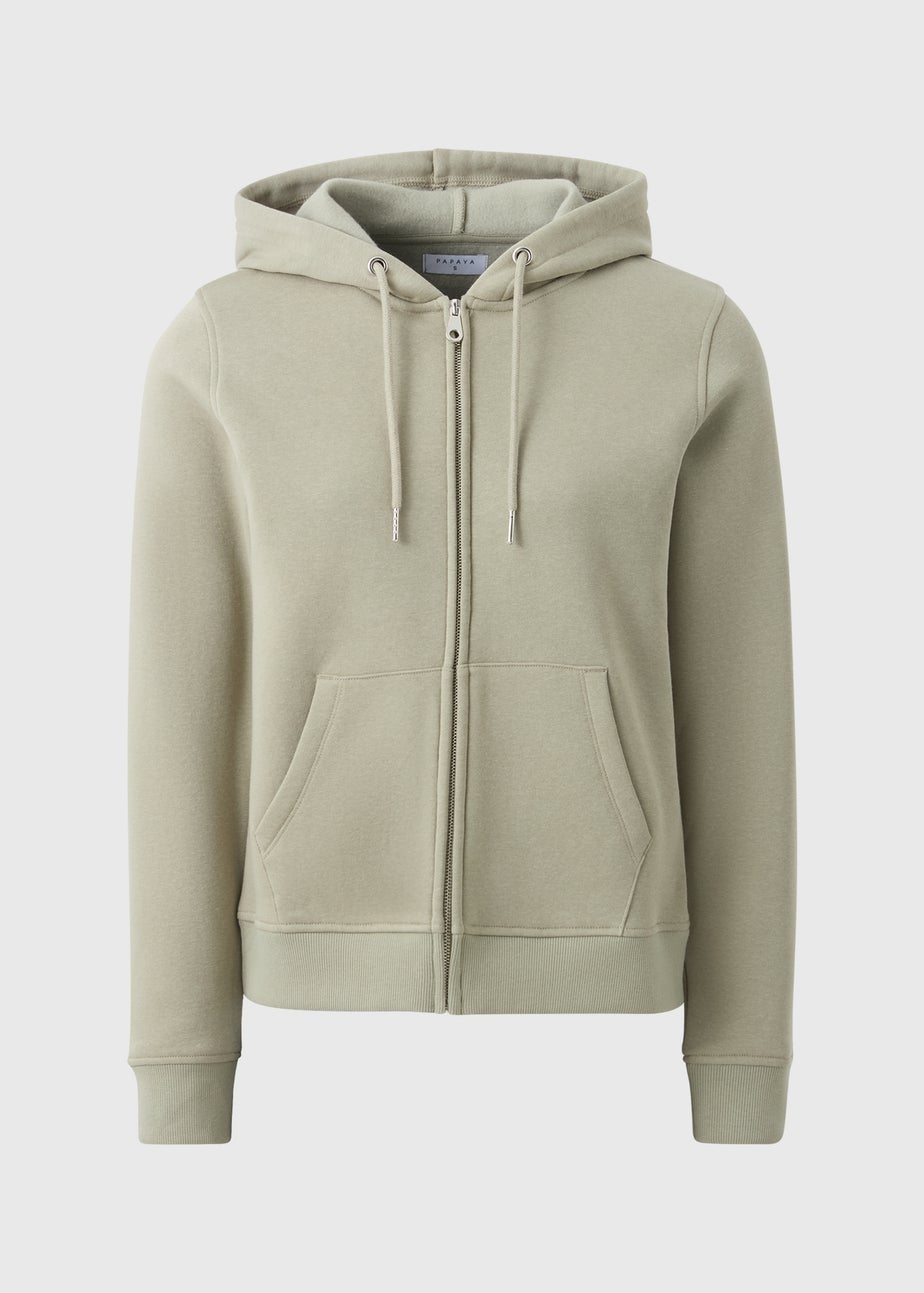 Sage Green Zip Up Hoodie