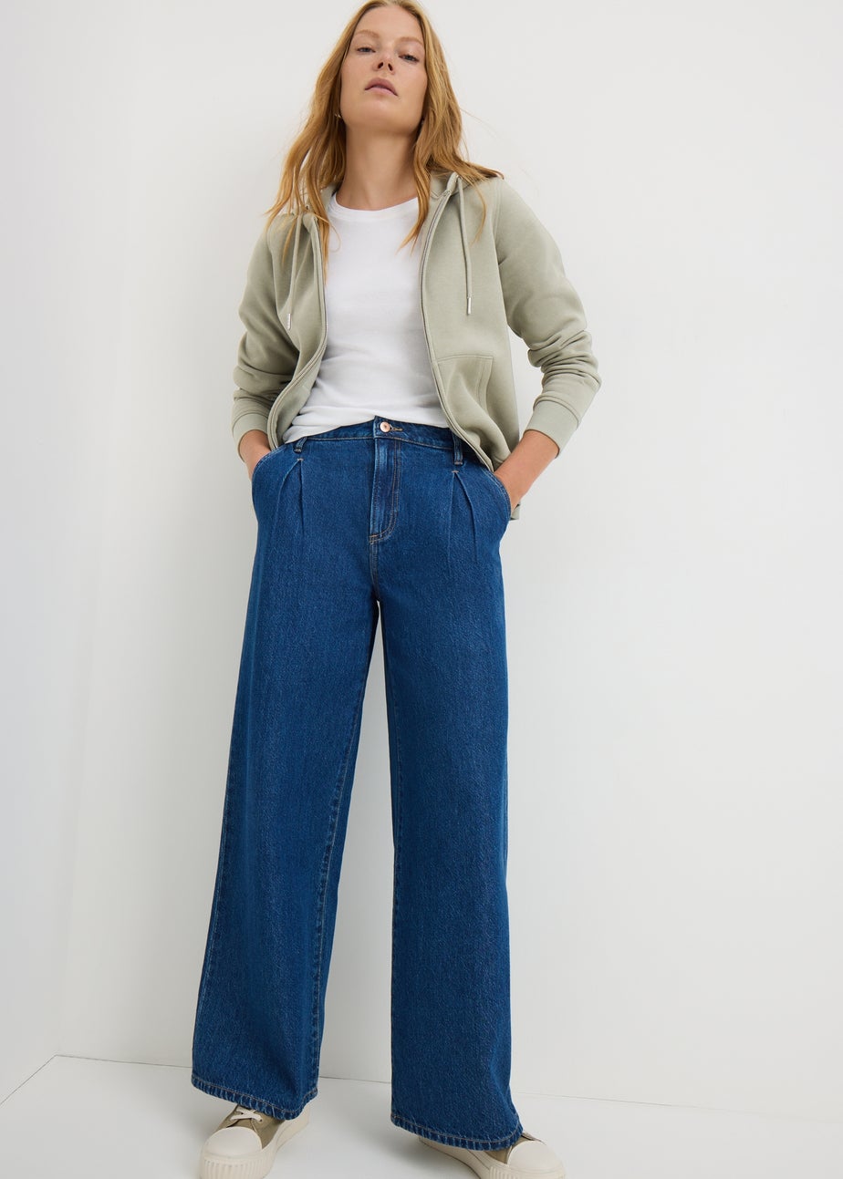 Sage Green Zip Up Hoodie