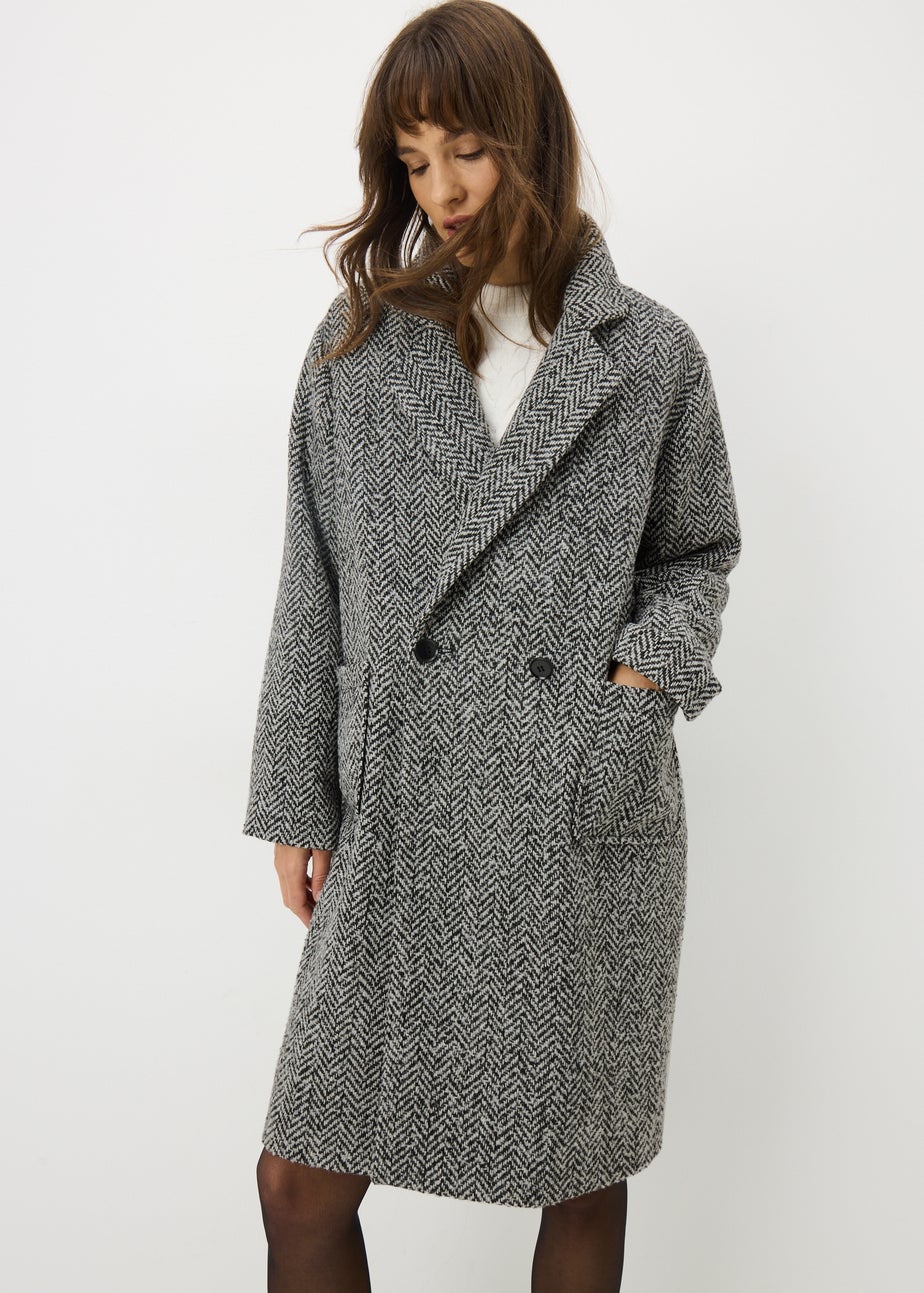 Black Textured Smart Coat