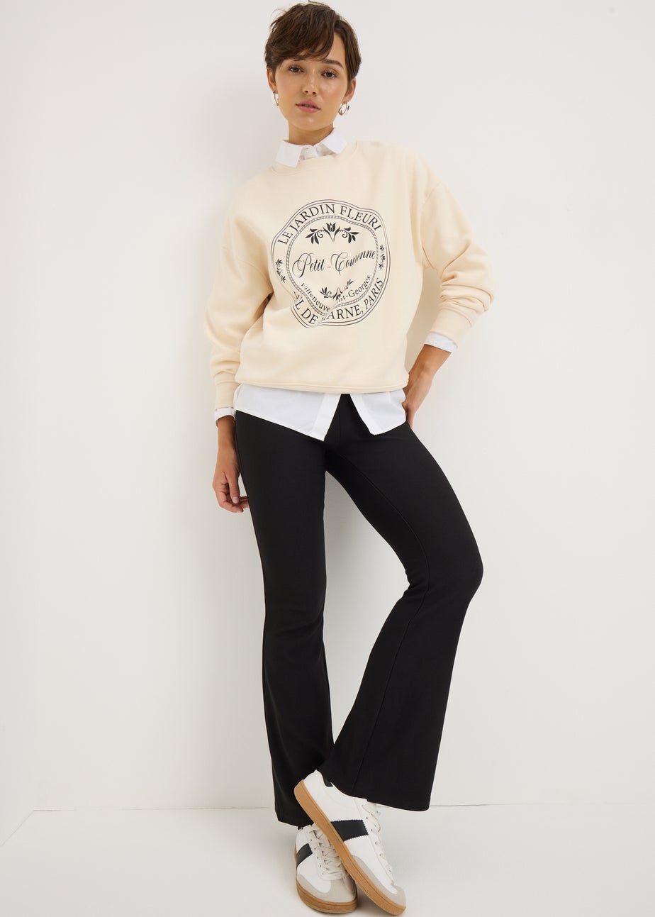 Cream French Paris Graphic Sweatshirt