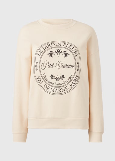 Cream French Paris Graphic Sweatshirt