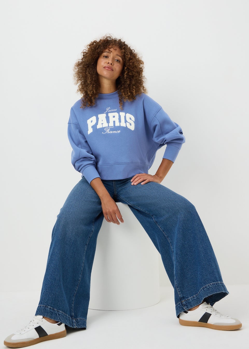 Blue Paris Boucle Sweatshirt