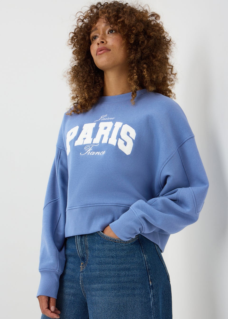 Blue Paris Boucle Sweatshirt