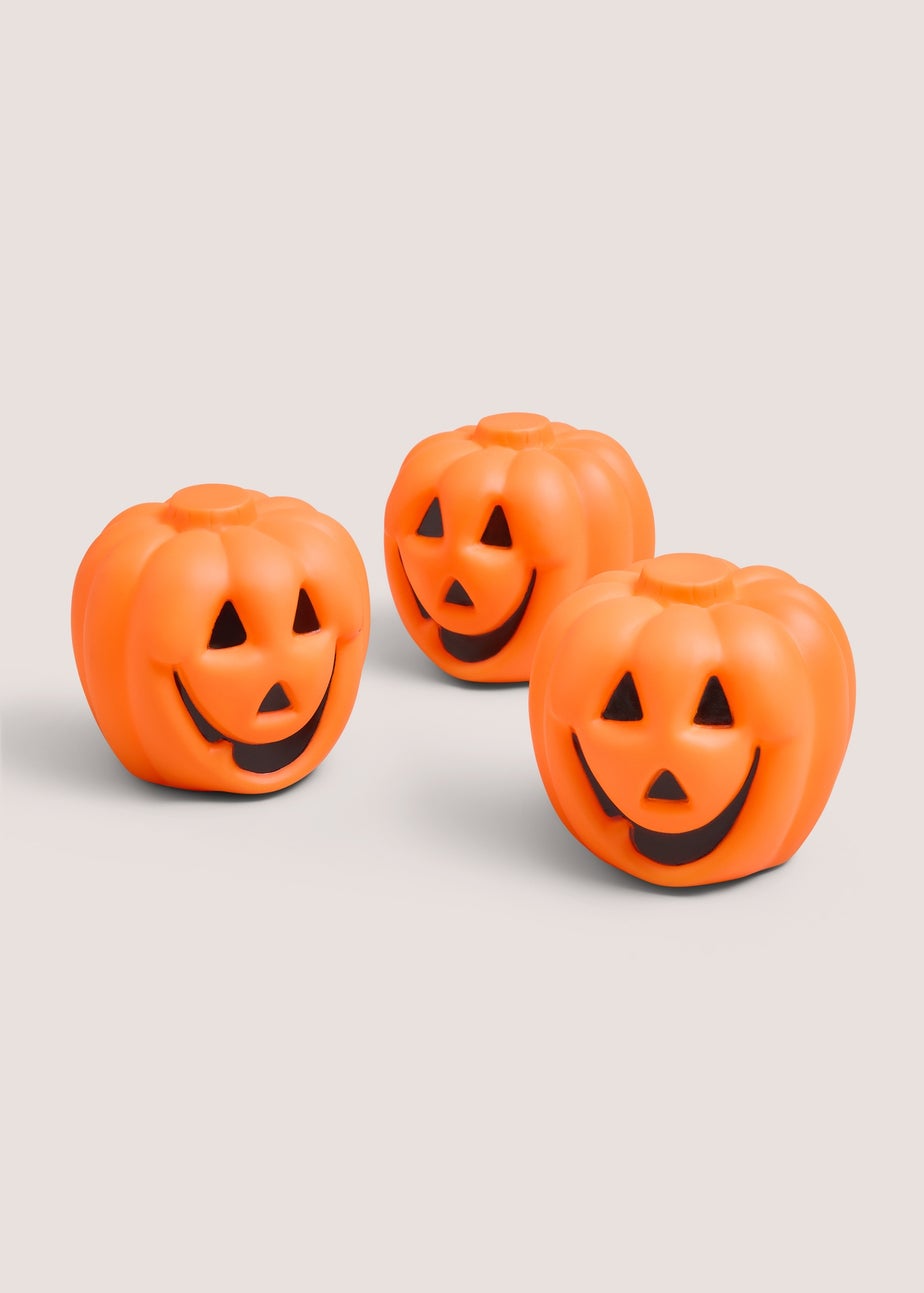 3 Pack Orange Halloween Pumpkin LED lights