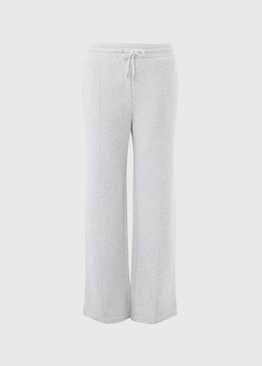 Grey Marl Wide Leg Jogging Bottoms