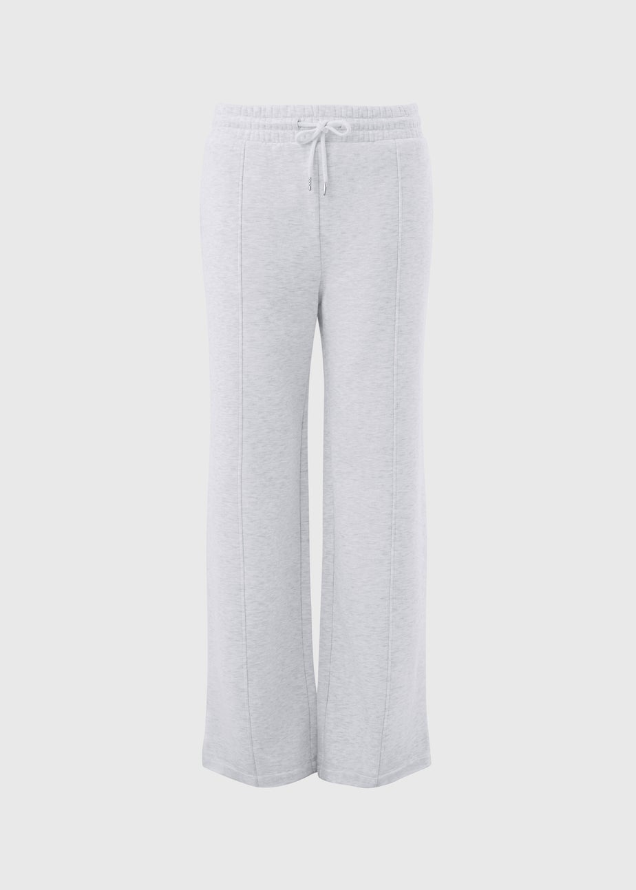 Grey Marl Wide Leg Jogging Bottoms