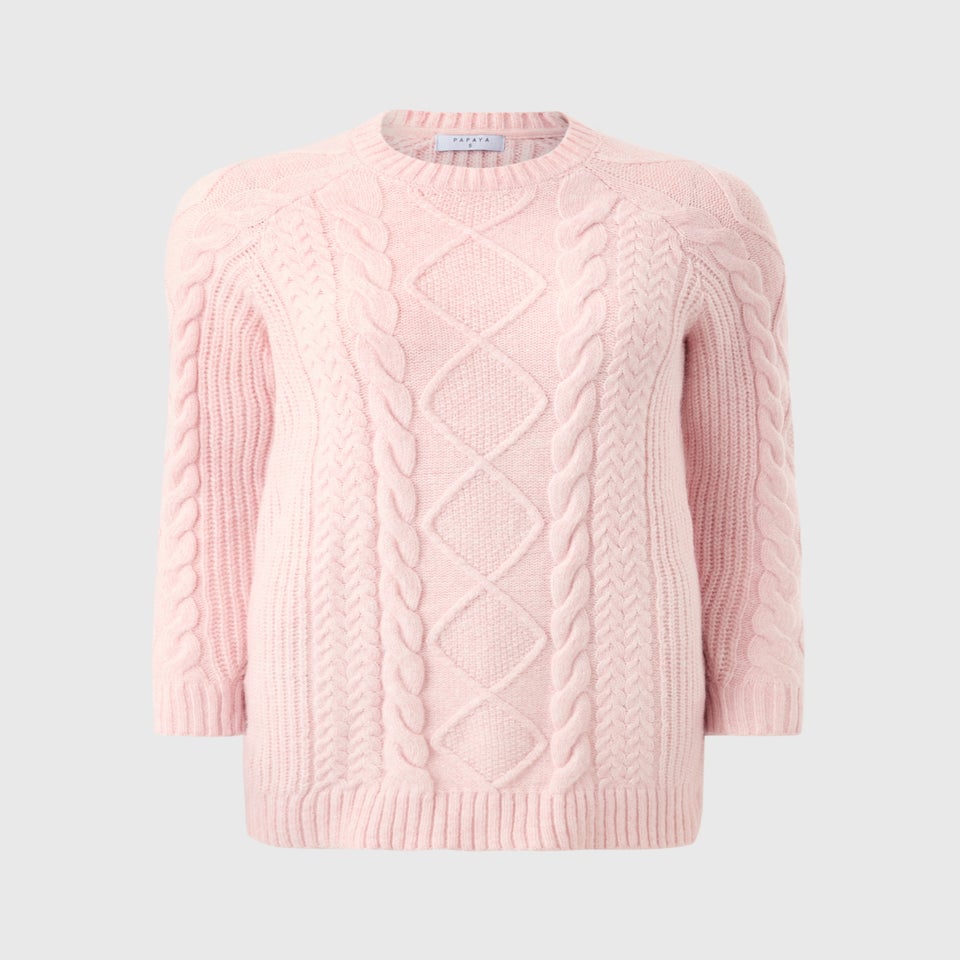 Light Pink Cable Knit Dress