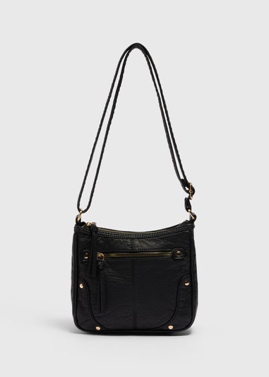 Black Washed Messenger Bag