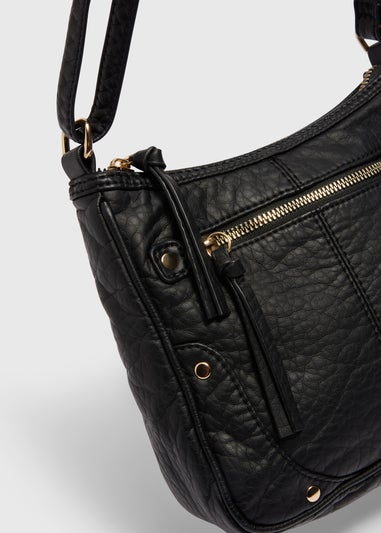 Black Washed Messenger Bag