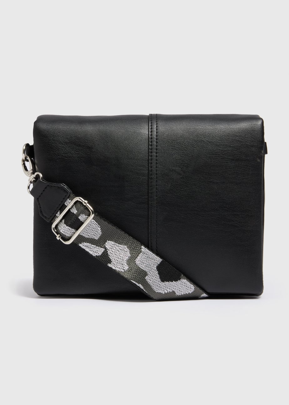 Black Leopard Strap Handbag