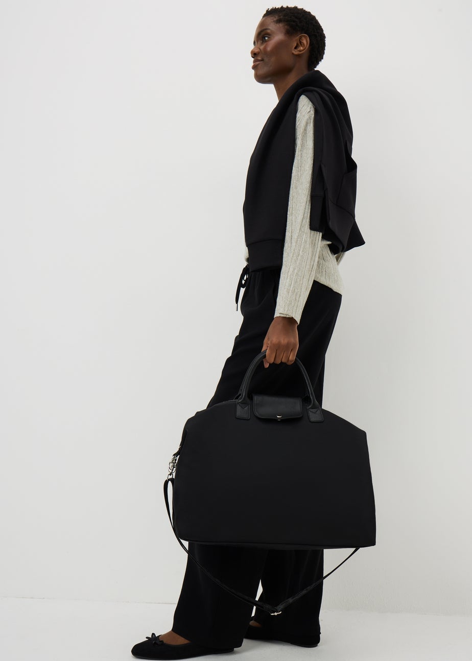 Black Nylon Weekender Bag