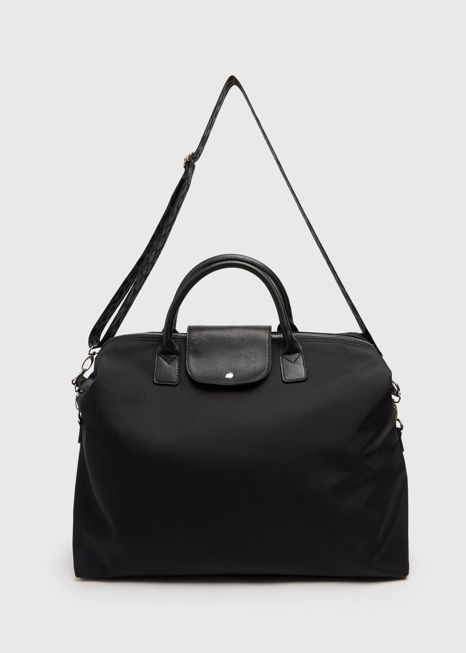 Black Nylon Weekender Bag