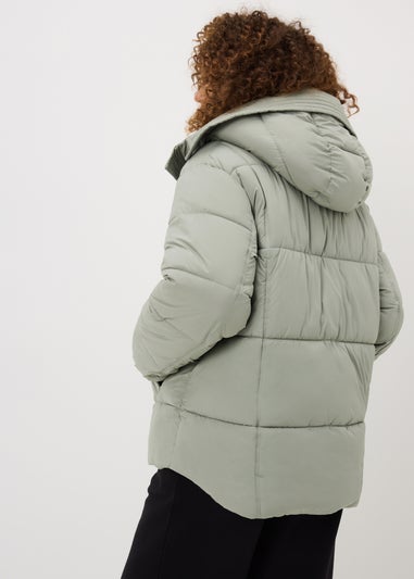 Sage Showerproof Padded Mid Length Coat
