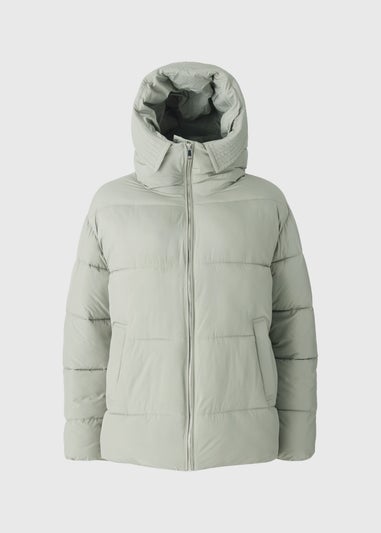 Sage Showerproof Padded Mid Length Coat