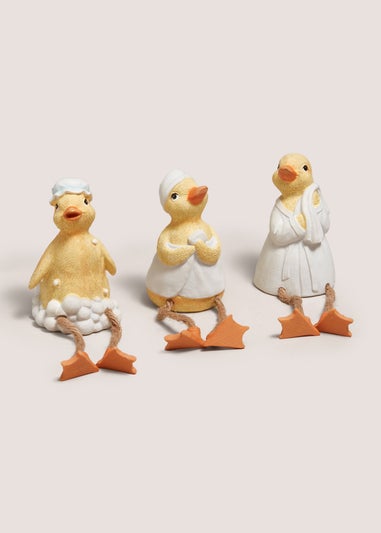 3 Piece Yellow Duck Dangly Leg Ornaments