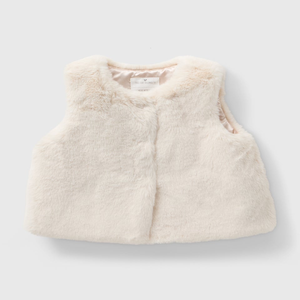 Girls Faux Fur Gilet (1-7yrs)