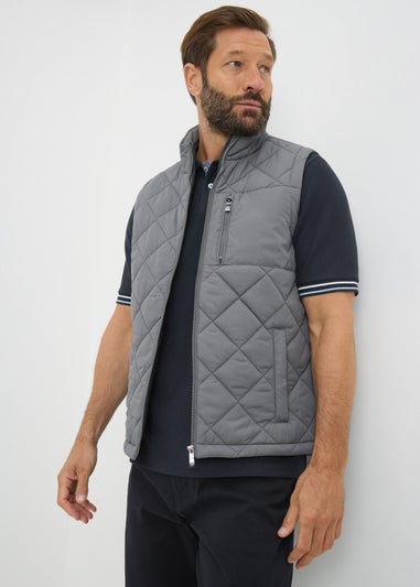 Lincoln Grey Quilted Gilet